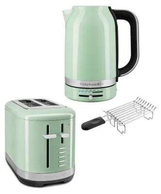 Produktbild von KitchenAid Frühstückspaket inkl. Wasserkocher 5KEK1701, Toaster 5KMT2109 + Brötchenaufsatz + Sandwichzange Pistazie