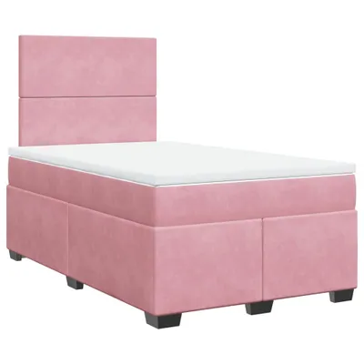 Produktbild von Boxspringbett mit Matratze Rosa 120x200 cm Samt