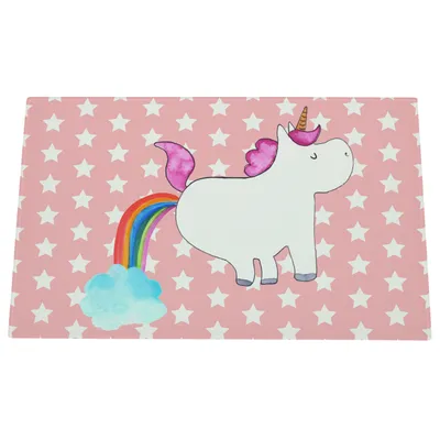Produktbild von Mr. & Mrs. Panda Schneidebrett Aus Glas Einhorn Pupsen - Rot Pastell - Geschenk, Schneidbrett, Freundin, Regenbogen, Spaß, Schneidplatte, Unicorn, Glitzer, Hackbrett