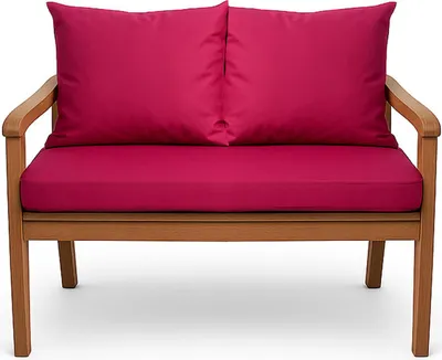 Obrázok produktu pre Vankúše na záhradnú lavicu Ružový, Sedák 120x60x7 + operadlo 2x 56x50cm | vankúš na záhradnú hojdačku | Podušky na záhradnú pohovku pre 2 osoby