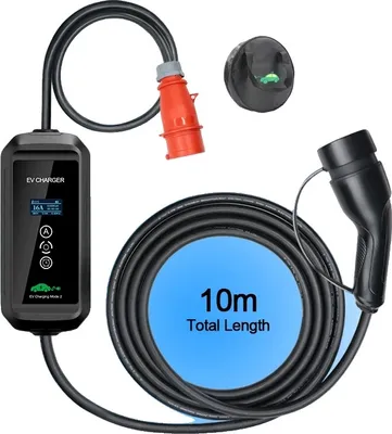 Obrázek produktu pro Přenosná nabíječka pro elektromobily, výkon 11 kW, délka kabelu 10 m, TYP2