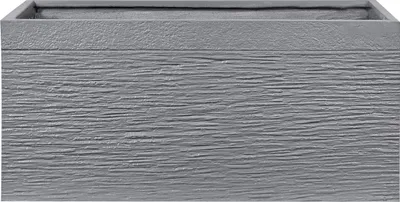 Produktbild von BELIANI Blumentopf Grau 80 x 37 x 38 cm Lehm-Faser-Mischung Glasfaser Rechteckig Modernes Design Garten Terrasse Balkon Ausstattung Accessories Deko