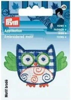 Produktbild von Prym Applikation Eule blau/grün
