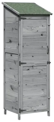Obrázok produktu pre Záhradný prístrešok Sivá 59,5 x 56 x 176,5 cm Kompozitné drevo