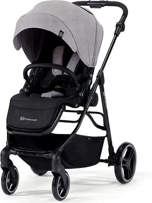 Produktbild von Unyqoos® faltbarer Kinderwagen mit Liegefunktion, umkehrbarer Sitz, CLICK & FOLD Einhand-Faltmechanismus & AUTO LOCK, wasserfeste UPF50+ Sonnenhaube, Grau, 81 x 62 x 28 cm