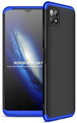 Produktbild von 360 Grad-Case für Samsung Galaxy A22 - Farbe: Schwarz & Blau - Modellkompatibilität: Für Samsung Galaxy A22 5G
