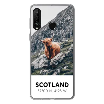Produktbild von MuchoWow® Handyhülle Schutzhülle Hülle für Huawei P30 Lite Schottland - Schottische Highlander - Berge Silikon Softcase Handy Hülle - Handyhülle