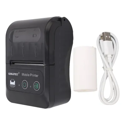 Zdjęcie produktu dla Przenośna mini termiczna drukarka kodów QR 58 mm, 2-calowa, bezprzewodowa drukarka termiczna USB do paragonów i biletów dla systemu Android