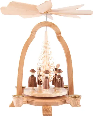 Produktbild von 1-stöckige Pyramide mit Kurrende (24cm) von Dregeno Seiffen