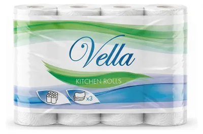 Produktbild von Lorito Küchenrolle Vella weiss Küchenhandtuch 4er Pack