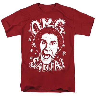Produktbild von Elf - "OMG Santa" T-Shirt für Herren/Damen Uni TV38824 (S) (Kardinal)