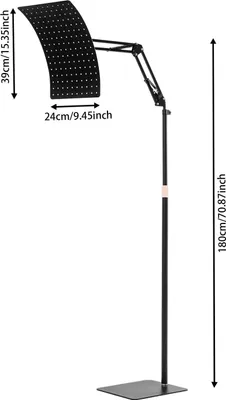 Produktbild von Rotlichttherapie Gerät - Infrarotlampe - Schmerzlinderung - Fördert die Durchblutung - 220 V Netzbetrieb - Metall - Schwarz