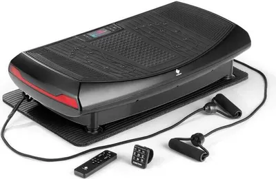 Immagine prodotto di Piastra vibrante FitEngine 4D 60 livelli di intensità e 4 modalità di vibrazione Design curvo Controllo del braccialetto incluso Bande di espansione Connessione wireless