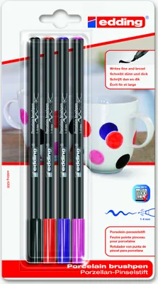Produktbild von Edding Porzellanpinselstift 4200 1-4 mm 4er-Set warm colours