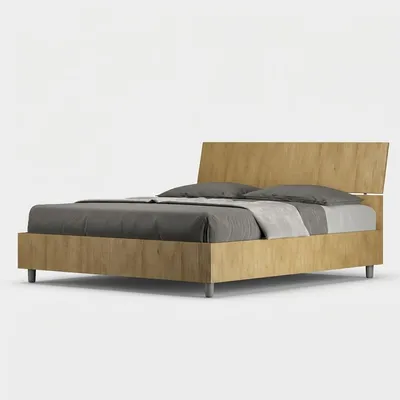 Produktbild von Holzbett Doppelbett 160x190 cm mit Stauraum Demas Nod Oak