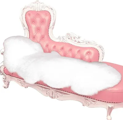 Produktbild von WOLTU TP3519ws Faux Lammfell Schaffell Teppich, Longhair Fell Optik,Wolle Sofa Matte Bettvorleger, 60 x 180 cm, Weiß