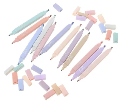 Immagine prodotto di Evidenziatori Doppelkopf, confezione da 12 pezzi, colori vivaci, corpo quadrato, ideali per scuola e ufficio