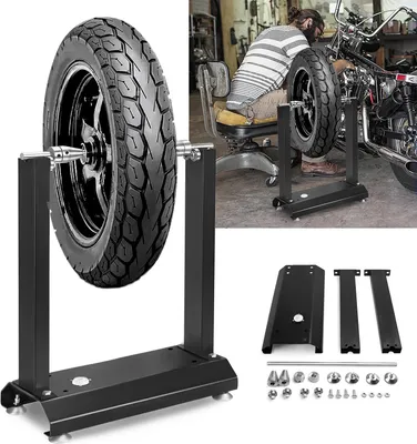 Produktbild von XINZI uswuchtgerät für Motorradräder zum Auswuchten von Schaden an Felgen und Rädern Auswuchtmaschine Wuchtmaschine Auswuchtbock Set