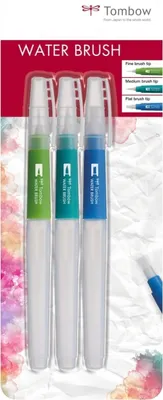 Produktbild von Wassertankpinsel leer befüllbar feine/mittlere/flache Pinselspitze VE=6x3 Stück