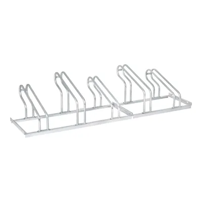 Produktbild von STIER Fahrradständer, für 5 Räder, feuerverzinkte Stahlkonstruktion, Bügelparker, auch für Mountainbikes, zur Reihenverbindung und Bodenbefestigung