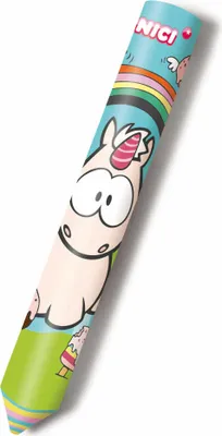 Image de NICI Theodor and Friends Crayon, gomme à crayon, gomme, multicolore, 13 cm, 40121