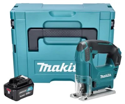Obrázek produktu pro Akumulátorová přímočará pila Makita JV 101 DM1J 12 V max. 65 mm + 1x akumulátor 4,0 Ah + Makpac - bez nabíječky