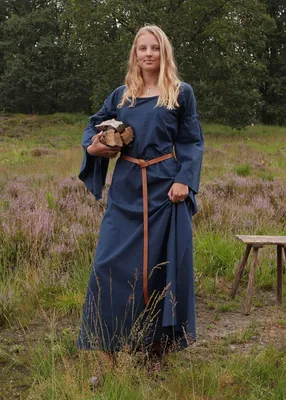 Immagine prodotto di Intimo medievale Burglinde con maniche a tromba, blu : M Taglia: M