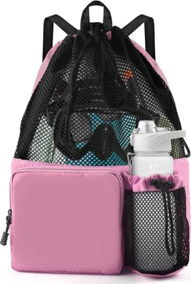 Produktbild von BROTOU Schwimmen Strandtasche Mesh-Rucksack mit Kordelzug Herren Damen