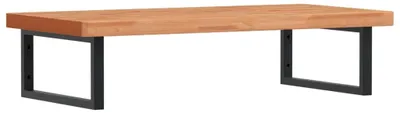 Imagen del producto de vidaXL Estante para lavabo, montaje en pared, acero y madera maciza de haya