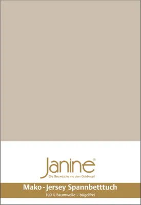 Produktbild von Janine Mako-Feinjersey Spannbettlaken 100x200 naturell