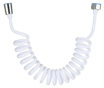 Obrázek produktu pro Sprchová hadice, spirálová, flexibilní, 43-230 cm, bílá