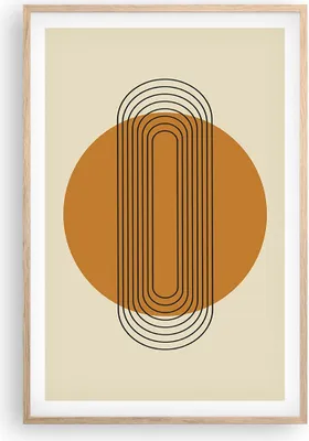 Produktbild von Gerahmtes Poster - Rahmen in heller Eiche - Stück Geometrisch Orange - 61x91,5 cm - Wand Bild - Wanddeko - Wandbilder - Kunstposter - Wandposter - Bilderrahmen - Bilder - Kunstdruck - P2NPA61x91-4877