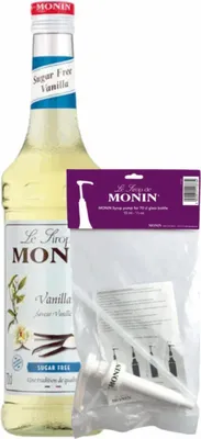 Obrázok produktu pre Sirup Monin Vanilka bez cukru (70 cl) + pumpička na sirup (10 ml)