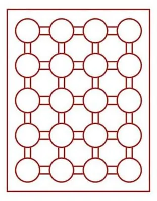 Produktbild von Lindner 2103E Velourseinlage rot 2103E (Ø 42 mm)