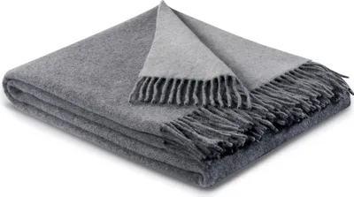 Produktbild von Biederlack Wohndecke Kaschmir-Plaid Farbe Grau Silber Größe 150 x 200cm