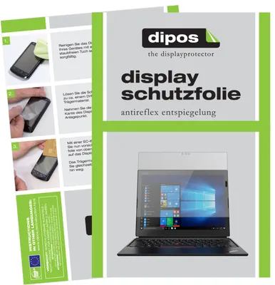 Produktbild von 2x Schutzfolie für Lenovo ThinkPad X1 Tablet 3. Gen. matt Displayschutzfolie Folie Display Schutz dipos