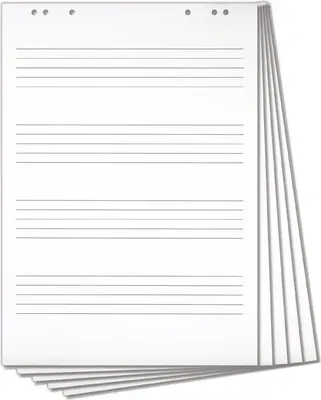 Produktbild von Betzold Flipchart-Block mit Notenlinien, Setgröße: 5 Stück