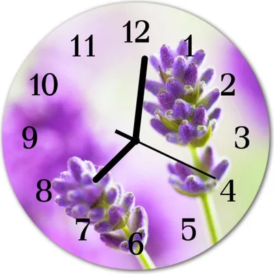 Produktbild von Glasuhr Wanduhr Küchenuhr Echt-Glas 30fi cm Lavendel violett