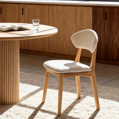 Produktbild von STILVORA 2er Set Esszimmerstühle, robust und elegant, Polsterstuhl im minimalistischen skandinavischen Stil, als Ess- oder Arbeitsstuhl im, Beige