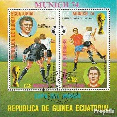 Produktbild von Briefmarken Äquatorialguinea 1974 Mi Block107 (kompl.Ausg.) gestempelt Fußball-WM in Deutschland