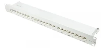 Immagine prodotto di Good Connections Patchpanel 19"Cat. 6A  24-P. 1HE lichtgr.