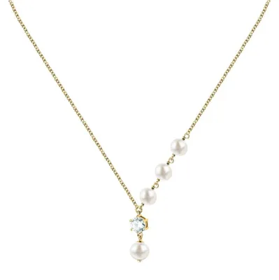 Immagine prodotto di Elegante collana con perle vere e perla di zircone SXU56