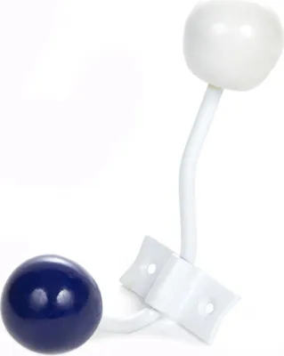 Produktbild von Garderobenhaken mit dunkelblauen und weißen Ballknauf