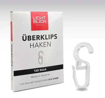 Produktbild von Lichtblick Überklipshaken 120 Stück für Ring ø 8-10 mm klipsen