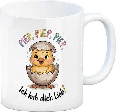 Produktbild von Ich hab dich lieb Küken Kaffeebecher