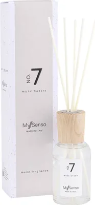 Produktbild von Diffuser Premium 100 ml N°7 Musk Cassis, My Senso, Raumduft, inkl. 5 Faserstäbchen, Duftstäbchen