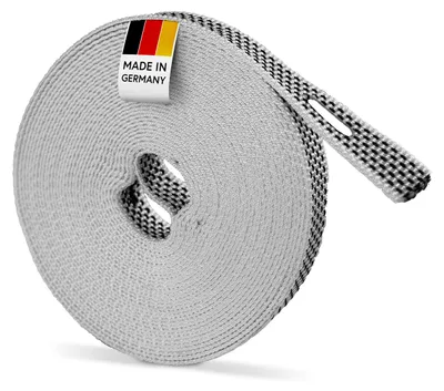 Imagen del producto de Cinta para persianas enrollables, de 6 metros de longitud, 14 mm de ancho, en color blanco y , para persianas enrollables en puertas y ventanas