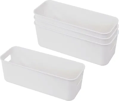 Image de Set de 4 boîtes de rangement avec poignées et