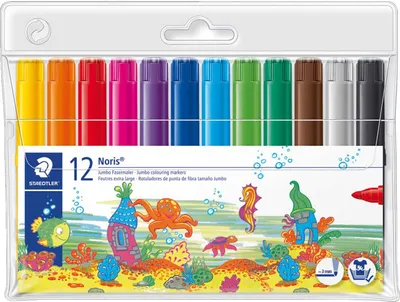 Obrázek produktu pro Staedtler Noris 340, Vícebarevný, 3 mm, Inkoust na vodní bázi, Blistr, 12 kusů