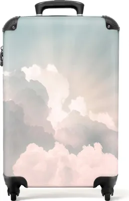 Produktbild von NoBoringSuitcases.com® Koffer Handgepäck Trolley Rollkoffer Kleine Reisekoffer mit 4 Rollen - Himmel - Wolken - Sonne - Natur - Cabin Size < 55x40x23 cm & 55x40x20 cm - Fotokoffer - Kabinenkoffer - BoardgepäckHandgepäck Koffer 55x35x20 cm, 36L,